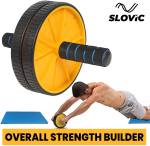 SLOVIC Double Wheel Ab Roller Gym For Exercise Fitness Equipment Ab Exerciser  (Yellow)