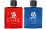 SET WET Fire & Ice Perfume for Men, Woody & Citrusy Long Lasting Perfume, Pack of 2 Eau de Parfum – 200 ml  (For Men)