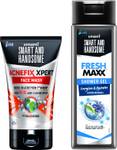 Smart and Handsome Anti-Acne + Refresh – Acnefix Xpert Face Wash 100g + Fresh Maxx Shower Gel  (2 Items in the set)