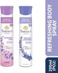 Yardley London Morning Dew Refreshing Body Spray 200ml + English Lavender 200ml Deodorant Spray – For Women  (400 ml, Pack of 2)