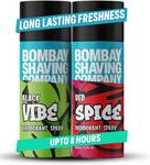BOMBAY SHAVING COMPANY Red Spice & Black Vibe 150ml x 2 Combo Deodorant Spray – For Men  (300 ml, Pack of 2)