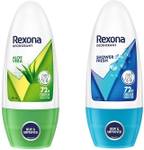 Rexona Aloe Vera and Shower Fresh Underarm Roll On Deodorant Deodorant Roll-on – For Women  (100 ml, Pack of 2)