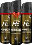 HE Re-Energize Deodorant Spray – For Men  (120 ml, Pack of 3)
