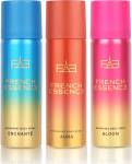 FRENCH ESSENCE Combi Pack of Enchante, Bloom and Aura (50ml Each) Deodorant Spray – For Women  (150 ml, Pack of 3)