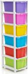 Pinkwhale 6 Compartments Plastic Modular Drawer  (Multicolor)