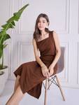 Westhood Women Bodycon Brown Dress