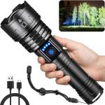 Zeno volt HP376 (ZOOMABLE METAL LED TORCH)5 Modes Flashlight, Super Bright 150 W Torch 10 hrs Torch Emergency Light  (Black)