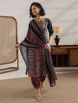 LIBAS Women Crepe Kurta Salwar Dupatta Set