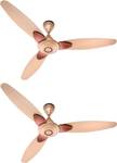 Candes Florence 3 Star 1200 mm Energy Saving 3 Blade Ceiling Fan  (Gold, Pack of 2)