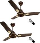 Atomberg Efficio+ 5 Star 900 mm 3 Blade Ceiling Fan  (BLDC Motor with Remote | Earth Brown | Pack of 2)