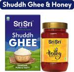 Sri Sri Tattva Essentials Combo  (Shuddh Ghee – Danedar, Pure & Tasty – 1L, Honey – 100% Natural & Pure – 500g)