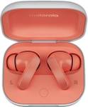 moto buds with Hi-Res Audio, Large 12.4mm driver, 42 hrs playback & IPx4 rating Bluetooth Headset  (Coral Peach, True Wireless)