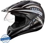 STUDDS Motocross D2 with Visor Motorbike Helmet  (Black)