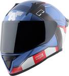 VEGA Bolt Marvel Captain America Motorbike Helmet  (Dull Blue Red White)