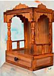Yellow diamond beautiful wooden Plywood Mandir