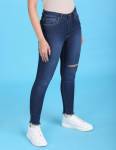 FLYING MACHINE Women Super Skinny Mid Rise Blue Jeans