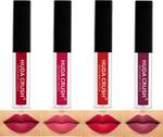 HUDA CRUSH Beauty SuperStay WaterProof Sensational Liquid Matte Red Lipstick Set of 4  (Maroon, Magenta, Red, Wine, 12 ml)