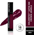 Revlon ColorStay Satin Ink Liquid Lipstick | Longlasting 16 Hrs  (Reinin Red, 5 ml)