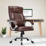 beaatho Luxury HIGH Back Leatherette Office with Steel Base and Warranty Leatherette Office Executive Chair