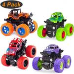 CLICKEDIA Toy-Monster Truck-Pack of 4  (Multicolor)