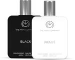 THE MAN COMPANY Black with Pravy Perfume Combo 2 x 50ml | Long-Lasting Fragrance for Men | Men’s Perfume – 100 ml  (For Men)