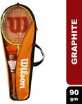 WILSON Junior Badminton Racket Kit 2 Pcs Yellow Strung Badminton Racquet  (Pack of: 3, 380 g)