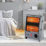 cello Superwarm 100 (800W) | 2 Heat Settings-400W/800 Watts | Neon Indicator | Grey | Quartz Room Heater