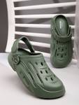 action Men COOL 1001 Stylish Comfortable Lightweight Casual Slip On Clogs Sandal  (Green , 7)