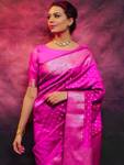 ZILVIRA Woven Kanjivaram Jacquard, Art Silk Saree