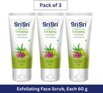 Sri Sri Tattva Exfoliating Face Scrub For Clean & Healthy Skin, 60 g x Pack of 3 Scrub  (180 g)