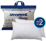 Sleepwell Microfibre Solid Sleeping Pillow Pack of 2  (White)