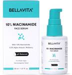 BELLAVITA Niacinamide Face Serum, Hyaluronic Acid | pH Balanced | Non-Irritating | Non-Sticky | Treats Pigmentation & Repairs Skin Barrier | 10% Niacinamide  (30 ml)