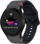 SAMSUNG Galaxy Watch FE, 40mm BT, Sapphire Crystal Display, Sleep Coach, Fall Detection  (Black Strap, Small)
