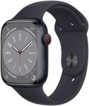 Apple Watch Series 8, 45mm GPS + Cellular ECG app, Temperature sensor, Crash Detection  (Midnight Strap, Regular)