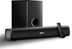 Mivi Fort Sonic 150 Soundbar, 2.1 Channel, Multi-Input & EQ Modes, BT v5.3 150 W Bluetooth Soundbar  (Black, Silver, 2.1 Channel)