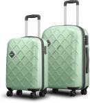 SAFARI Hard Body Set of 2 Luggage 4 Wheels – Mosaic 2P Set 4W – Green