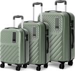 SAFARI Hard Body Set of 3 Luggage 8 Wheels – ZODIAC 3P SET 4W – Dark Green