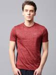HRX by Hrithik Roshan Solid Men Round Neck Maroon T-Shirt