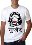makemyfashion Men Printed Round Neck Polyester White T-Shirt