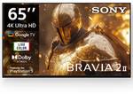 SONY BRAVIA 2 II 163.9 cm (65 inch) Ultra HD (4K) LED Smart Google TV 2025 Edition  (K-65S25BM2)