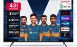 Thomson TV 108 cm (43 inch) QLED Ultra HD (4K) Smart JioTele OS TV 2025 Edition with 40W Sound Output | Digital Plus | HDR | Multilingual Voice Assistant | 400+ free Live Channel | 400+ Games |Web Browser |Sports Mode | Bezel-Less Screen (43TJQ0012)