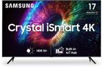 SAMSUNG Crystal 4K iSmart Series 108 cm (43 inch) Ultra HD (4K) LED Smart Tizen TV  (UA43CUE60AKLXL)