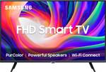 Samsung 108 cm (43 inch) Full HD LED Smart Tizen TV with HDR | PurColor | Dolby Digital Plus | Hyper Real Picture Engine | Triple Protection | SmartThings App Support | TV Key | Connect Share(HDD) | ConnectShare(USB 2.0)  (UA43T5450AKXXL)