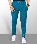 QFABRIX Solid Men Light Blue Track Pants