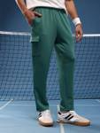 SLAZENGER Men Solid Green Track Pants