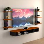 ShahQ TV Cabinet for Bedroom in 32 inch in Engineered Wood TV Entertainment Unit  (Finish Color – Black & Brown, DIY(Do-It-Yourself))