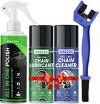 WAZZOX Combo Of Chain Lubricant + Chain Cleaner + Bike & Car Polish With Cleaning Brush Cleans | Shines & Protects Chain | Car Dashboard Interior & Exterior Cleaning | Chain Oil  (500 ml)