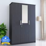 Flipkart Perfect Homes Julian Engineered Wood 3 Door Wardrobe  (Finish Color – Chocolate Wenge, Mirror Included, Knock Down)