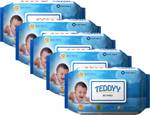 TEDDYY Baby Soft Wet Wipe with Lid | Pack of 5 | With Aloe Vera and Vitamin E  (360 Wipes)