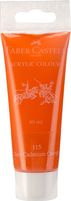 FABER-CASTELL Acrylic 40ml Tube – Dark Cadmium Orange 115 (Set of 1, Transparent)